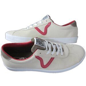 Vans Men's Sport Low Suede Sport Pop Turtledove Red Classic shoes Size 12 NIB